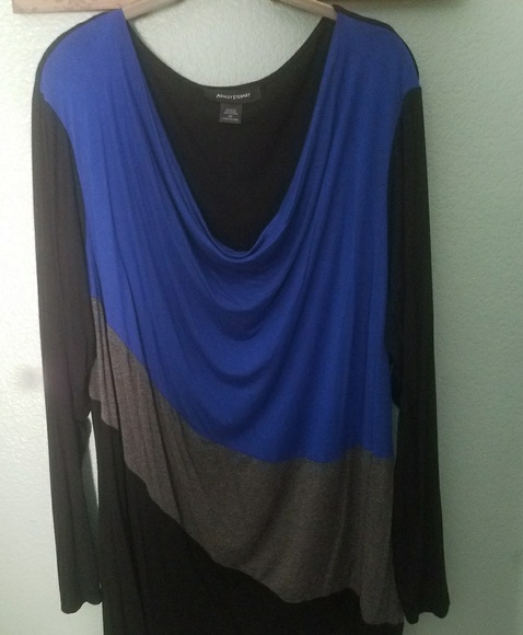 Maurices Tops - Ashley Stewart colorblock long sleeve tunic